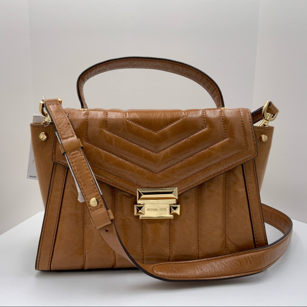 Michael Kors Whitney Acorn Medium Leather Satchel